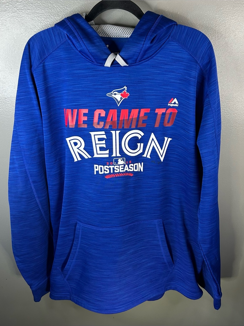 Toronto Blue Jays Majestic MLB Baseball 2016 Postseason Blue Hoodie Size XL